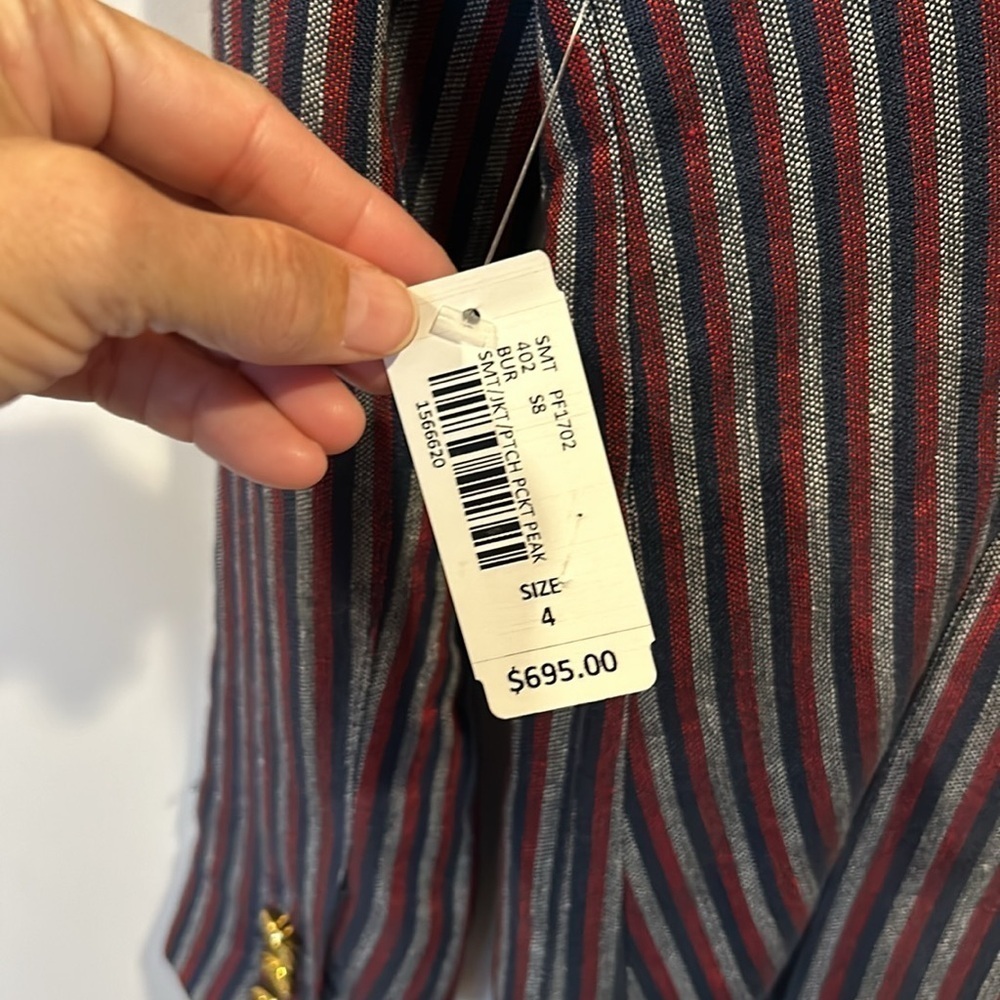 Smythe Stripe Cotton Blazer - Picture 7 of 9